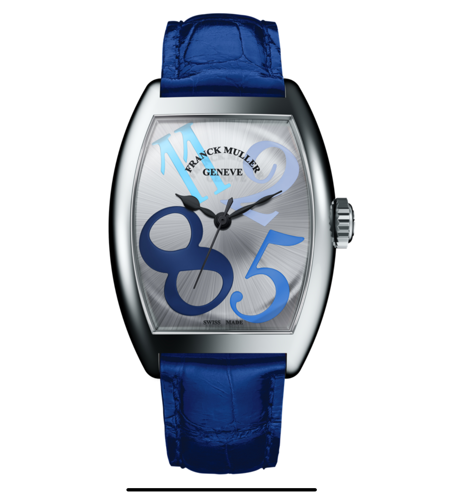 Cintrée Curvex "Lucky 8" blau - Franck Muller