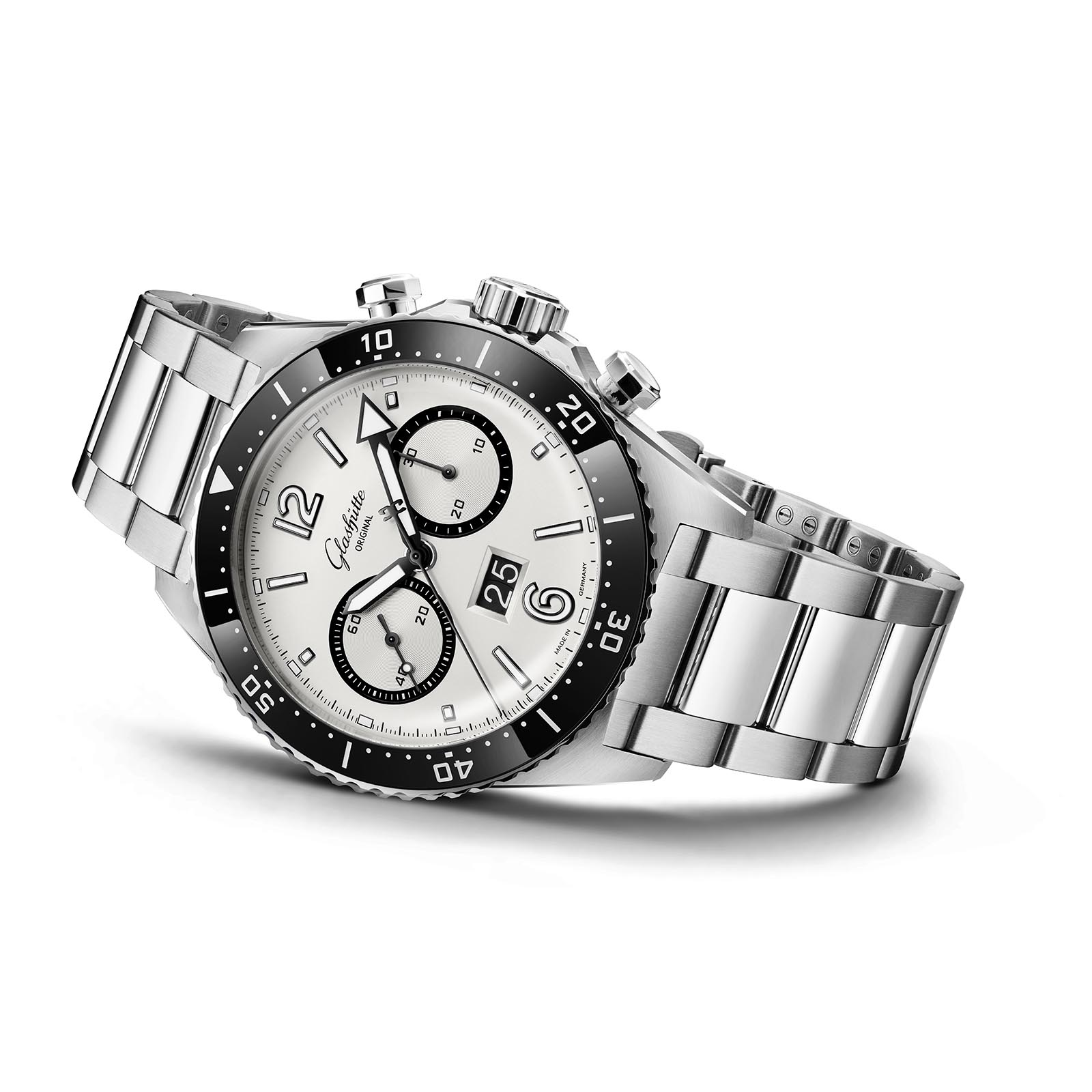 SeaQ Chronograph Panoramadatum "Panda" - Glashütte Original Detailansicht