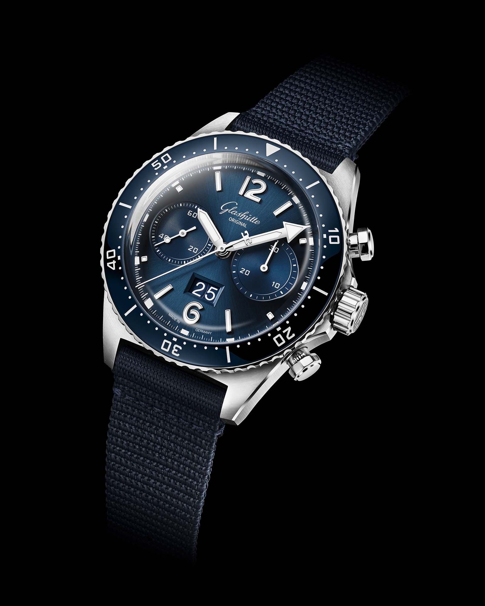SeaQ Chronograph Panoramadatum - Glashütte Original Detailansicht