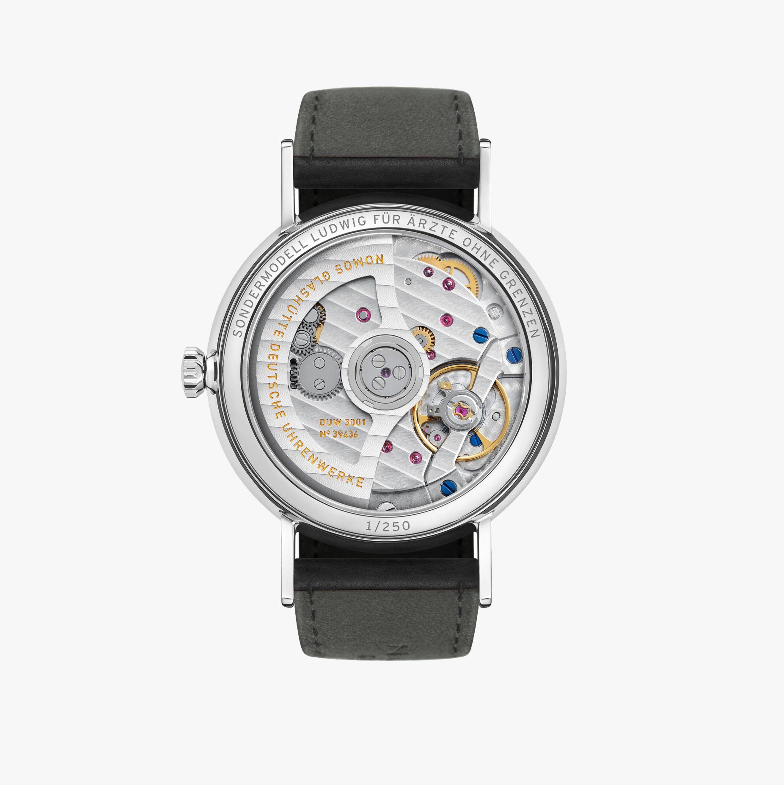 Ludwig neomatik 36 - Ärzte ohne Grenzen - Nomos Glashütte Detailansicht