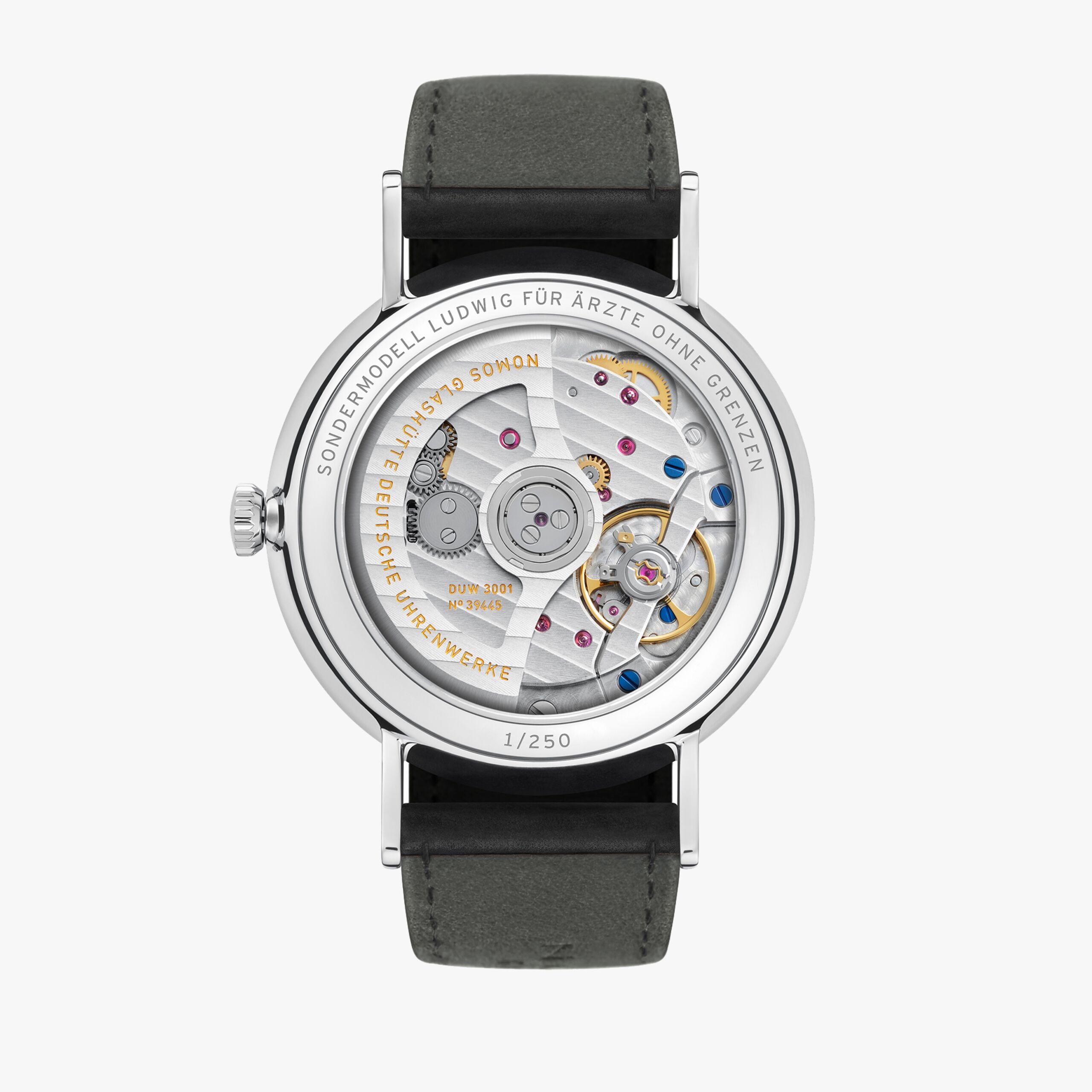 Ludwig neomatik 39 - Ärzte ohne Grenzen - Nomos Glashütte Detailansicht