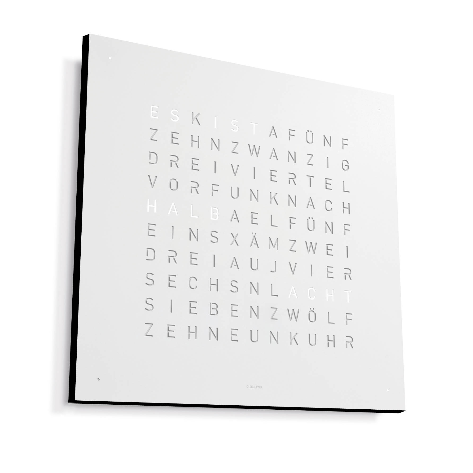 Qlocktwo Earth 45 schwarz - Qlocktwo
