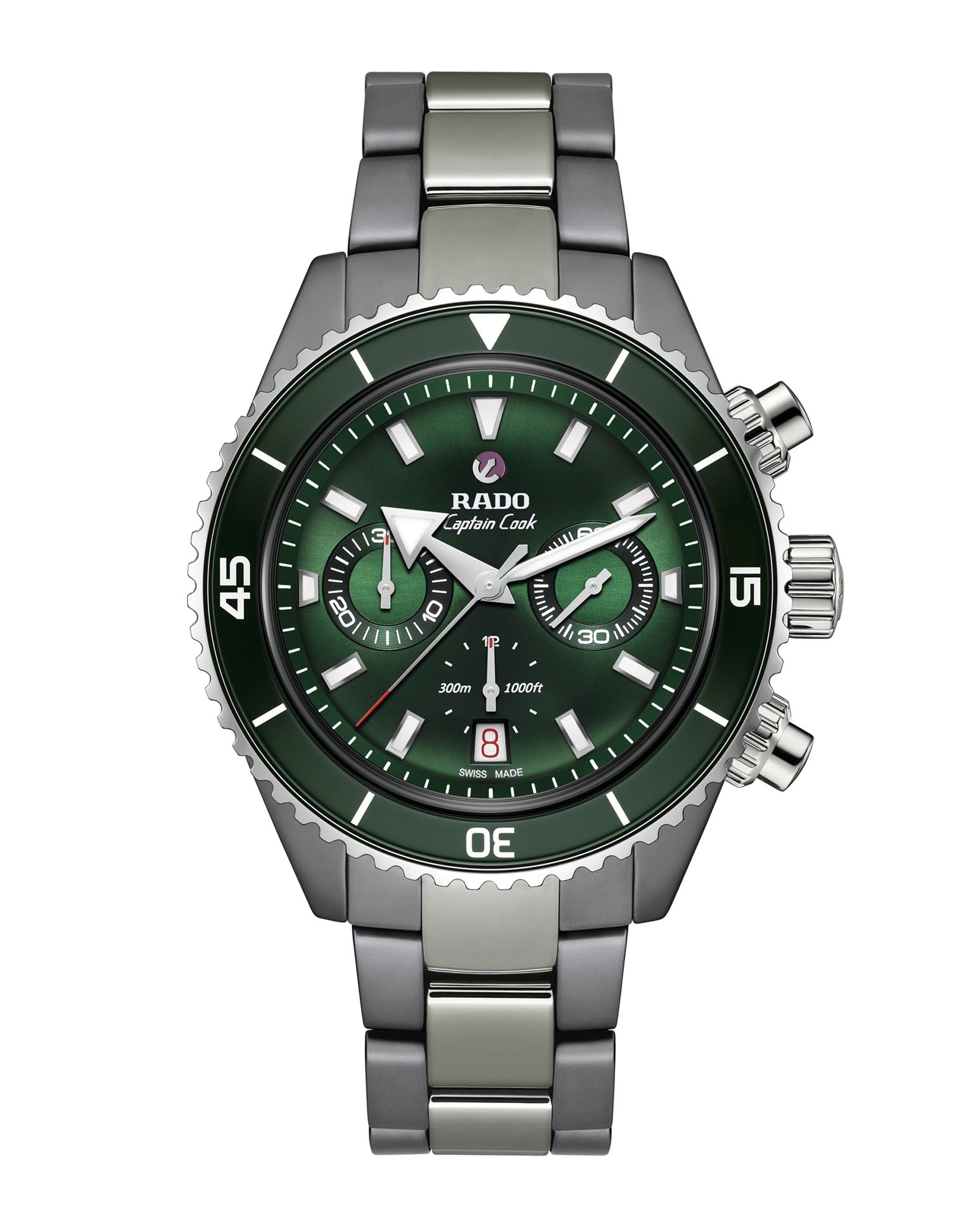 Captain Cook Automatik Chronograph XL 43 grün - Rado