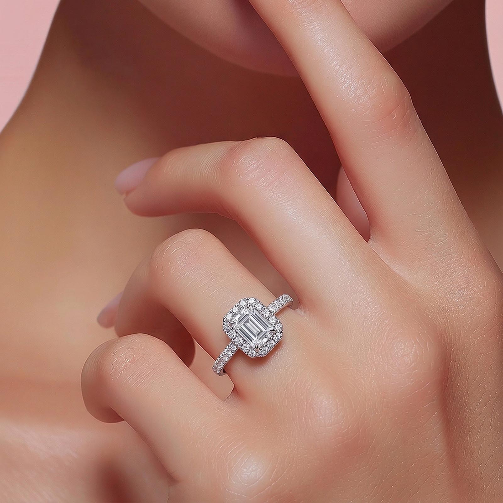 Ring Brillant "Baguette" -  Detailansicht