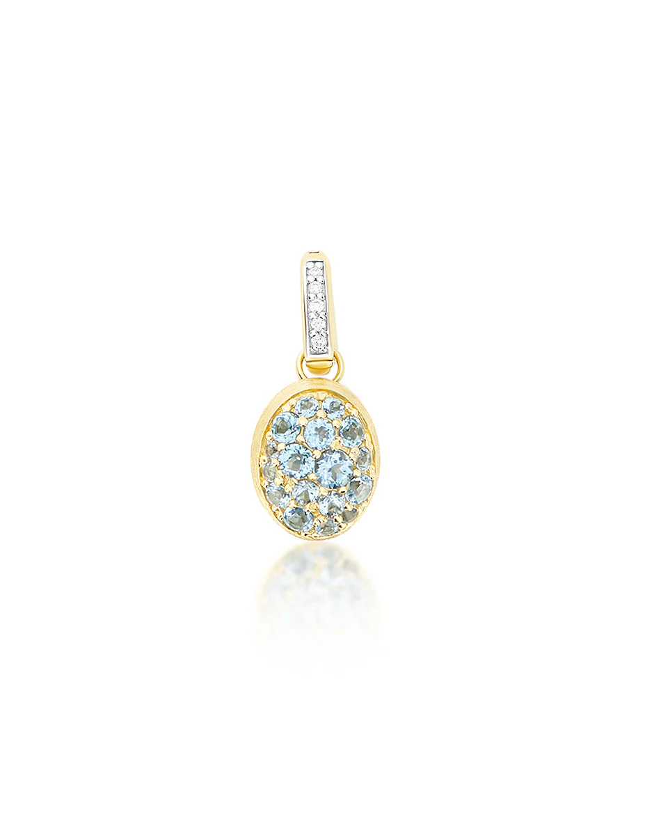 Charm Blue Topas "Boules" - Nanis